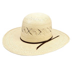 TC Hats - 100X Straw Open Crown Hat - Two-Tone X-Flower - Gomez Western Wear
