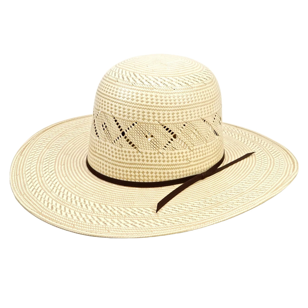 TC Hats - 100X Straw Open Crown Hat - Two-Tone X-Flower - Gomez Western Wear