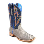 Texas Country Mens Diamond Collection Braxton Python Boots - Matte Gray - Square Toe