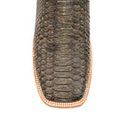 Texas Country Mens Diamond Collection Braxton Python Boots - Oxford Gray - Square Toe
