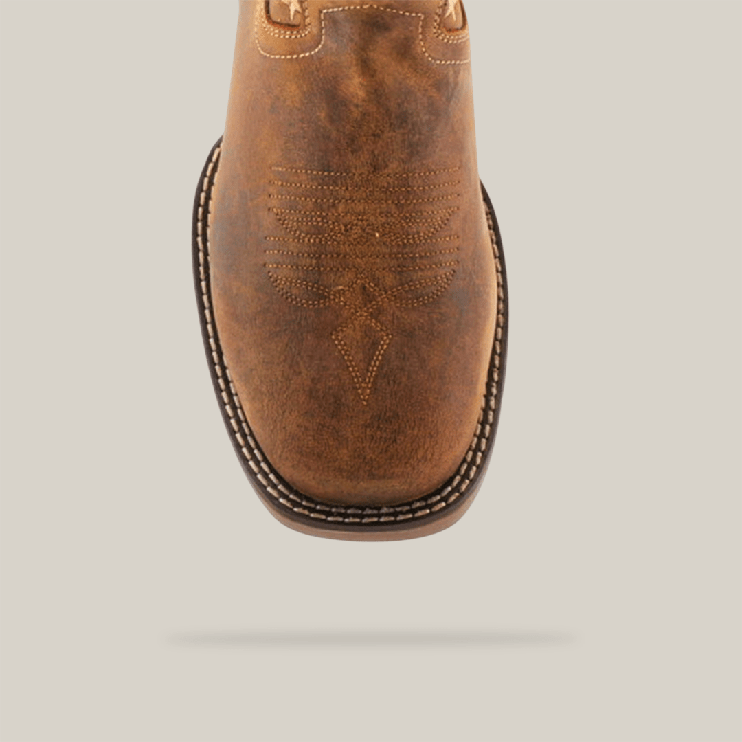Texas Country - U.S. Flag Tan Work Boots - Composite Toe (TC001) - Gomez Western Wear