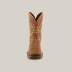 Texas Country - U.S. Flag Tan Work Boots - Soft Toe (TC001) - Gomez Western Wear