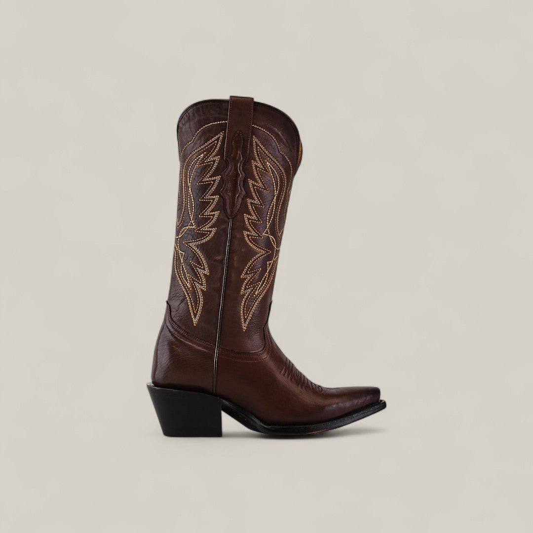 TS 013 Alexia Clayton Calf Choco H-Retro - Gomez Western Wear