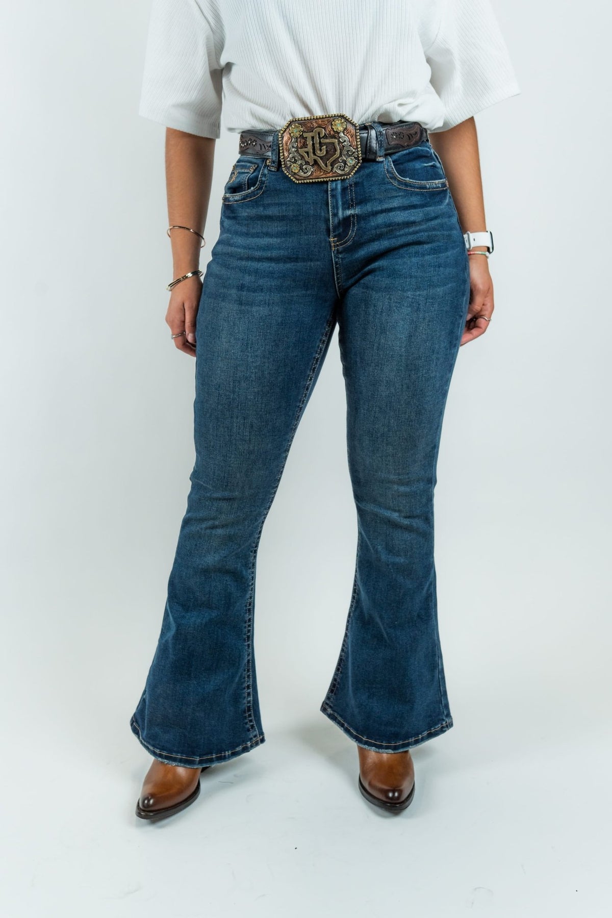 Women's High-Rise Bootcut Denim Jeans (W2371-PB) - Gomez Western Wear